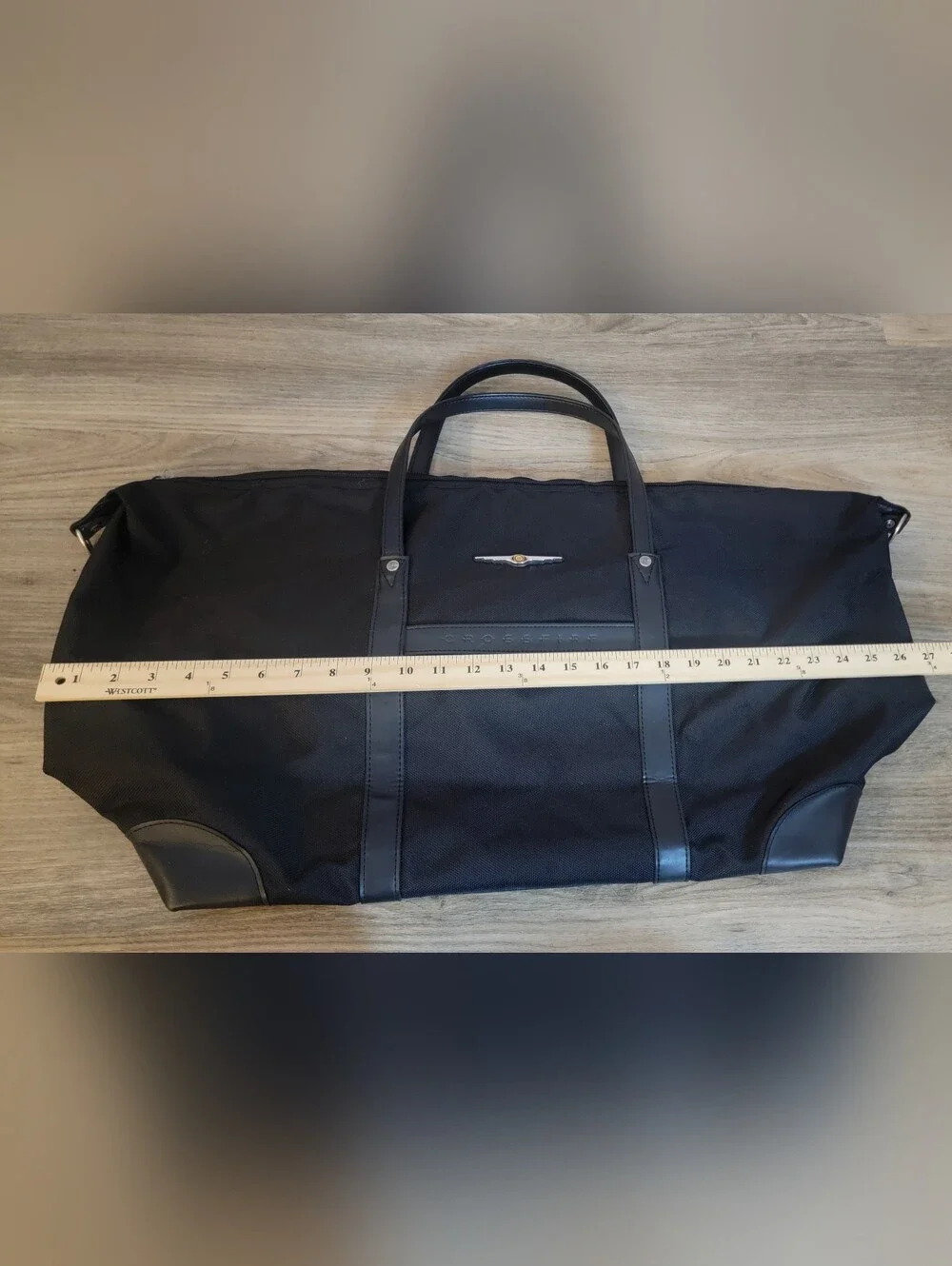 Chrysler Crossfire Touring Gear Duffel Bag Black Travel Weekender Bag 26x14
